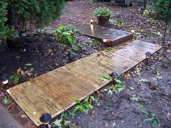 wood walkway plans
